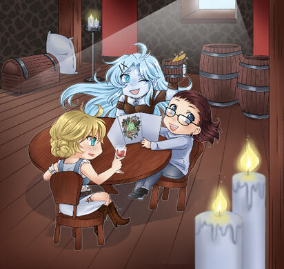 Commission (3 Chibi, BG)